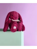 DOUDOU ET COMPAGNIE DOUDOU pluszowy królik Lapin Fleurette  25 cm śliwka
