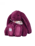 DOUDOU ET COMPAGNIE DOUDOU pluszowy królik Lapin Fleurette  25 cm śliwka