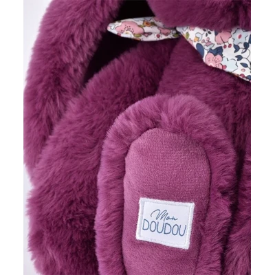 DOUDOU ET COMPAGNIE DOUDOU pluszowy królik Lapin Fleurette  25 cm śliwka
