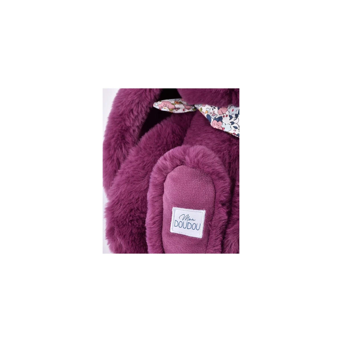 DOUDOU ET COMPAGNIE DOUDOU pluszowy królik Lapin Fleurette  25 cm śliwka