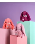 DOUDOU ET COMPAGNIE DOUDOU pluszowy królik Lapin Fleurette  25 cm śliwka