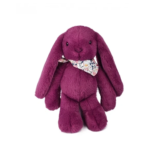 DOUDOU ET COMPAGNIE DOUDOU pluszowy królik Lapin Fleurette  35 cm śliwka