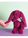 DOUDOU ET COMPAGNIE DOUDOU pluszowy królik Lapin Fleurette  35 cm śliwka