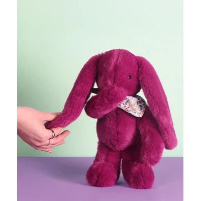 DOUDOU ET COMPAGNIE DOUDOU pluszowy królik Lapin Fleurette  35 cm śliwka