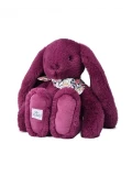 DOUDOU ET COMPAGNIE DOUDOU pluszowy królik Lapin Fleurette  35 cm śliwka
