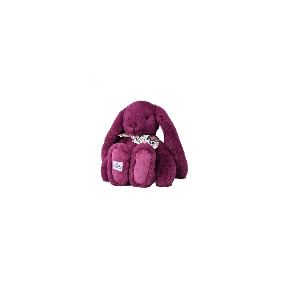 DOUDOU ET COMPAGNIE DOUDOU pluszowy królik Lapin Fleurette  35 cm śliwka