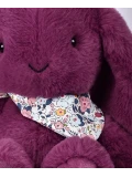 DOUDOU ET COMPAGNIE DOUDOU pluszowy królik Lapin Fleurette  35 cm śliwka