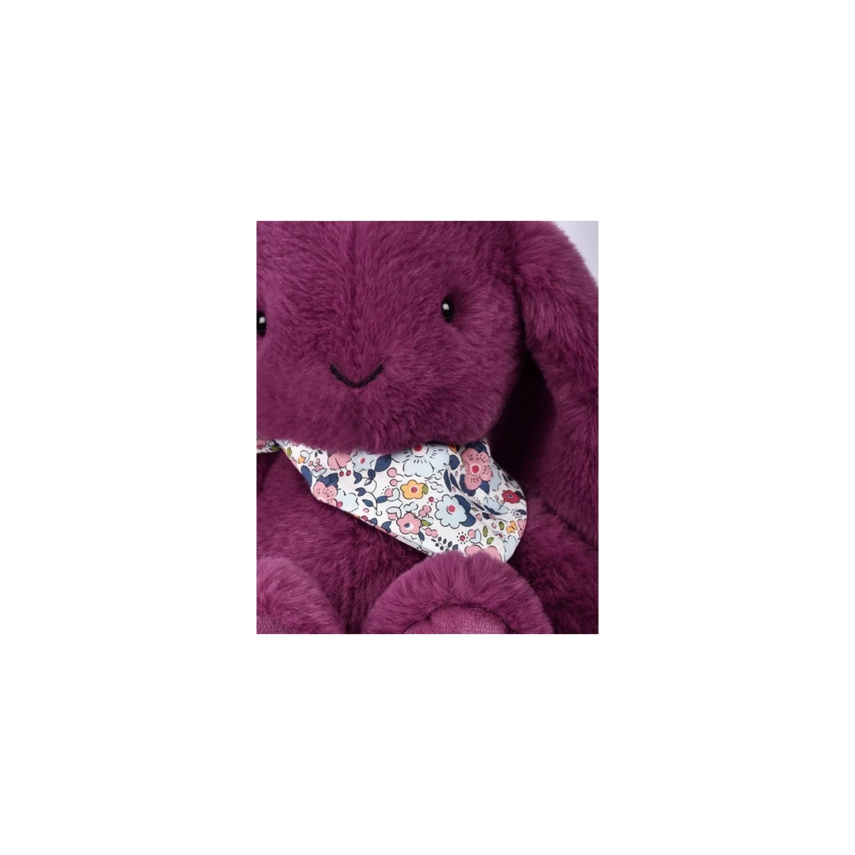 DOUDOU ET COMPAGNIE DOUDOU pluszowy królik Lapin Fleurette  35 cm śliwka