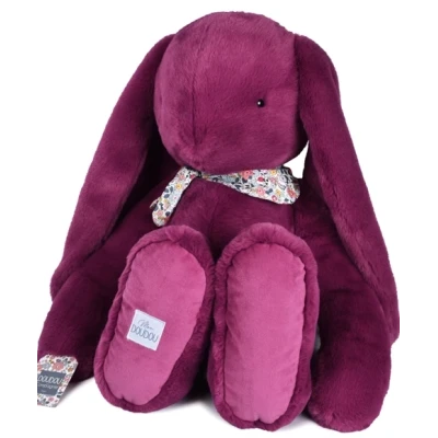 DOUDOU ET COMPAGNIE DOUDOU pluszowy królik Lapin Fleurette  70 cm śliwka