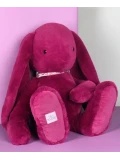 DOUDOU ET COMPAGNIE DOUDOU pluszowy królik Lapin Fleurette  70 cm śliwka