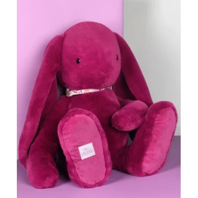 DOUDOU ET COMPAGNIE DOUDOU pluszowy królik Lapin Fleurette  70 cm śliwka