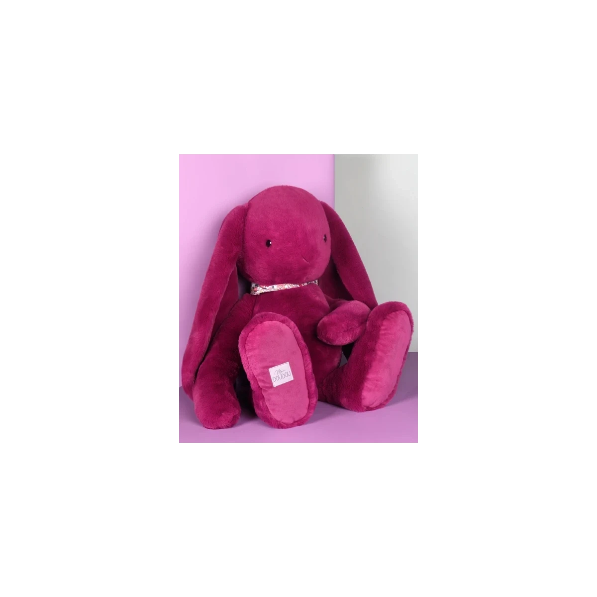 DOUDOU ET COMPAGNIE DOUDOU pluszowy królik Lapin Fleurette  70 cm śliwka