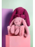 DOUDOU ET COMPAGNIE DOUDOU pluszowy królik Lapin Fleurette  35 cm śliwka