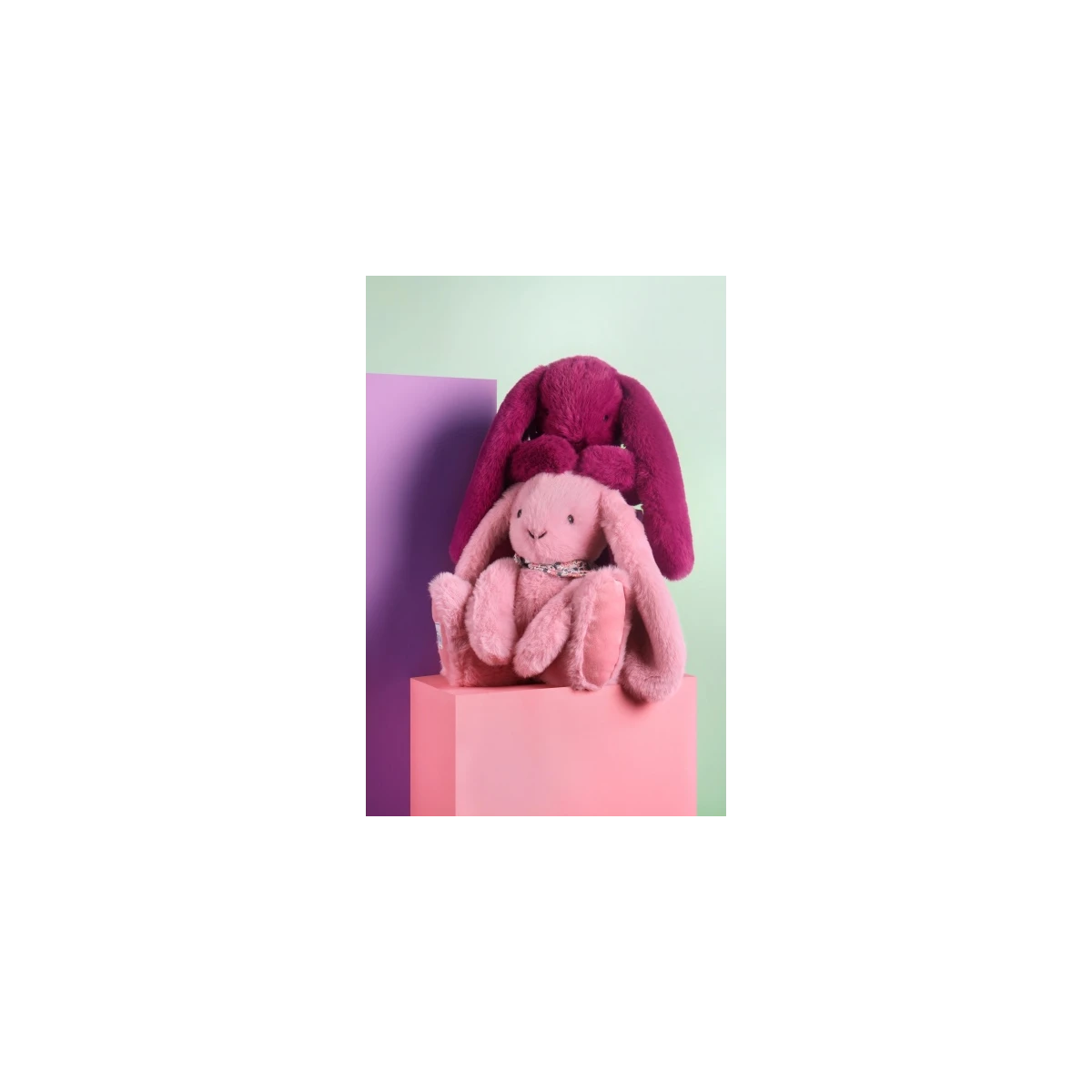 DOUDOU ET COMPAGNIE DOUDOU pluszowy królik Lapin Fleurette  35 cm śliwka