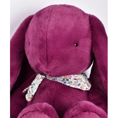 DOUDOU ET COMPAGNIE DOUDOU pluszowy królik Lapin Fleurette  70 cm śliwka