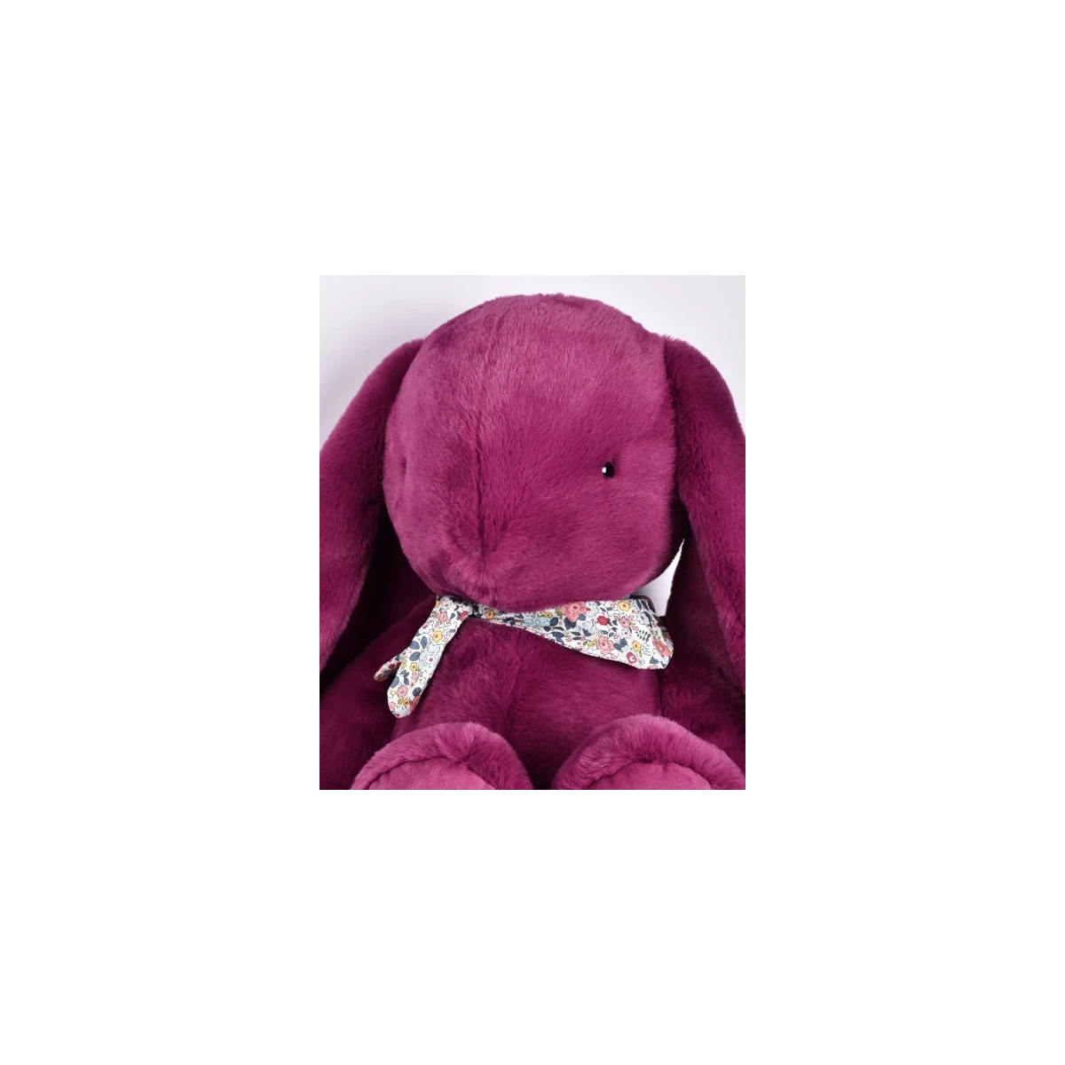 DOUDOU ET COMPAGNIE DOUDOU pluszowy królik Lapin Fleurette  70 cm śliwka