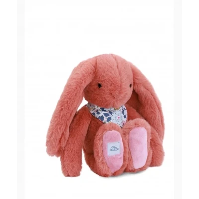 DOUDOU ET COMPAGNIE DOUDOU pluszowy królik Lapin Fleurette  25 cm terakota