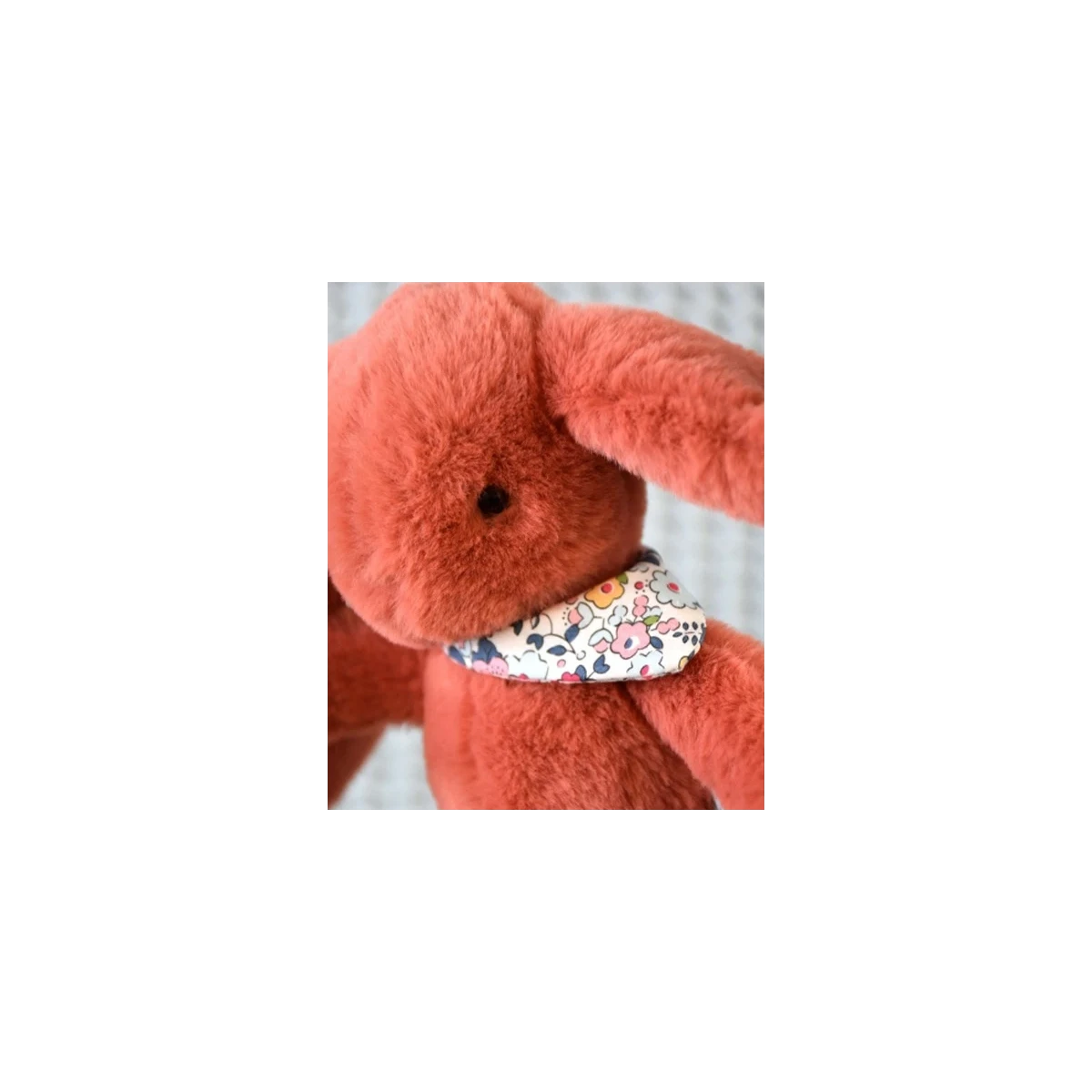 DOUDOU ET COMPAGNIE DOUDOU pluszowy królik Lapin Fleurette  25 cm terakota