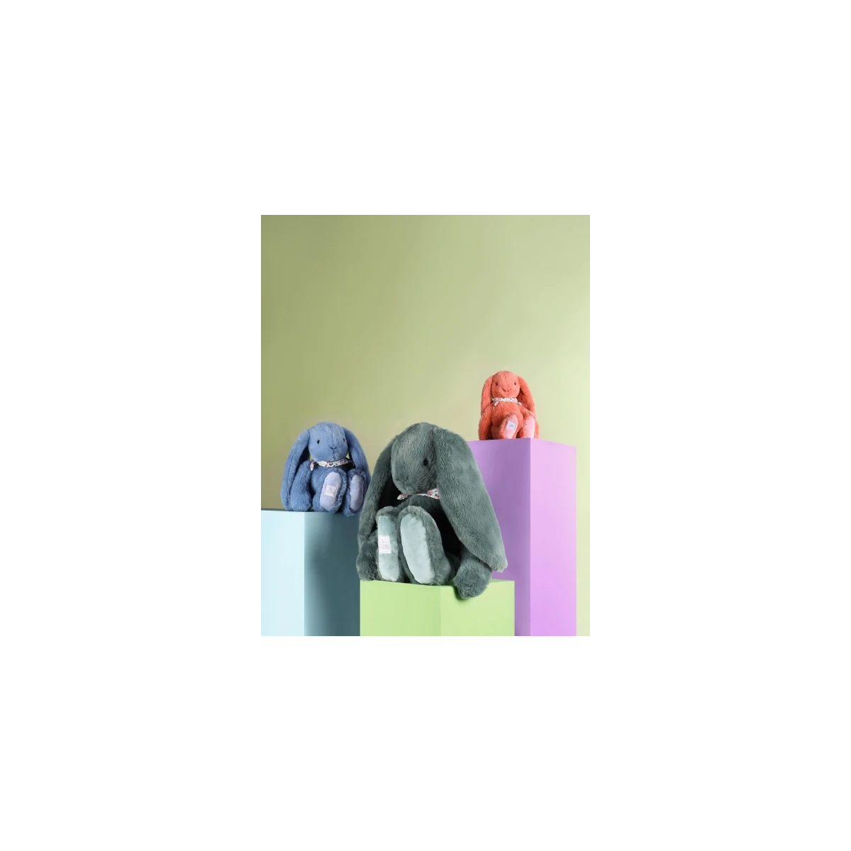 DOUDOU ET COMPAGNIE DOUDOU pluszowy królik Lapin Fleurette  25 cm terakota