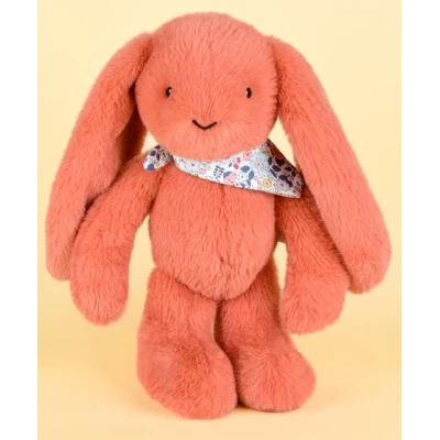 DOUDOU ET COMPAGNIE DOUDOU pluszowy królik Lapin Fleurette  35 cm terakota