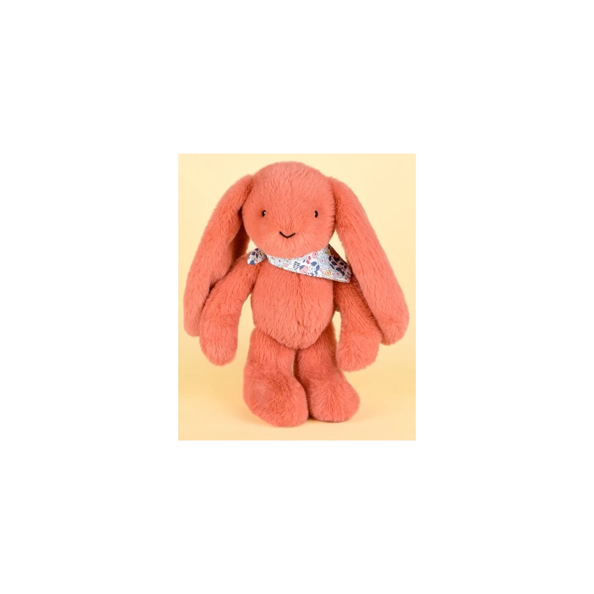 DOUDOU ET COMPAGNIE DOUDOU pluszowy królik Lapin Fleurette  35 cm terakota