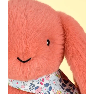 DOUDOU ET COMPAGNIE DOUDOU pluszowy królik Lapin Fleurette  35 cm terakota