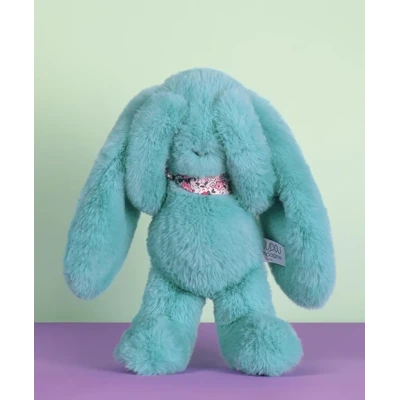 DOUDOU ET COMPAGNIE DOUDOU pluszowy królik Lapin Fleurette  25 cm turkus