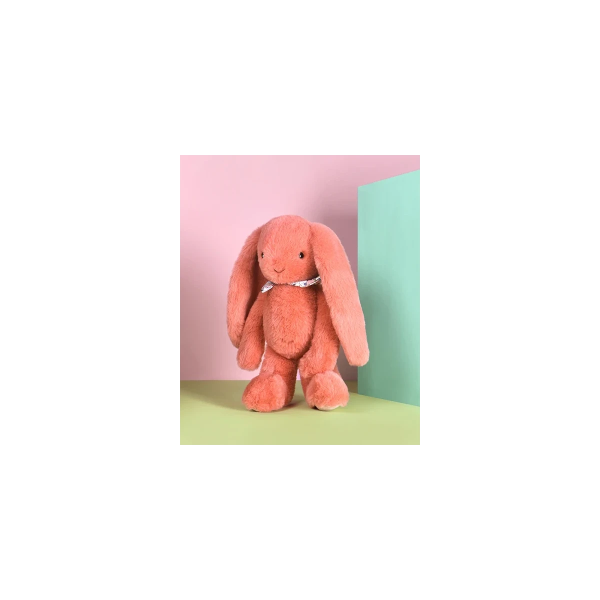 DOUDOU ET COMPAGNIE DOUDOU pluszowy królik Lapin Fleurette  35 cm terakota