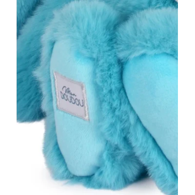 DOUDOU ET COMPAGNIE DOUDOU pluszowy królik Lapin Fleurette  25 cm turkus