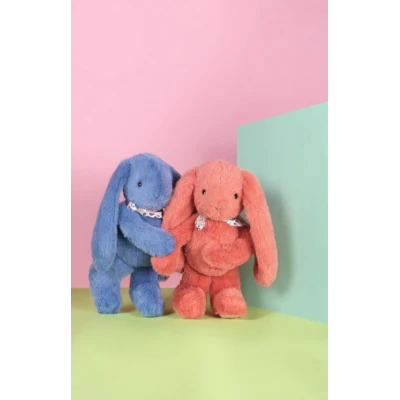 DOUDOU ET COMPAGNIE DOUDOU pluszowy królik Lapin Fleurette  35 cm terakota