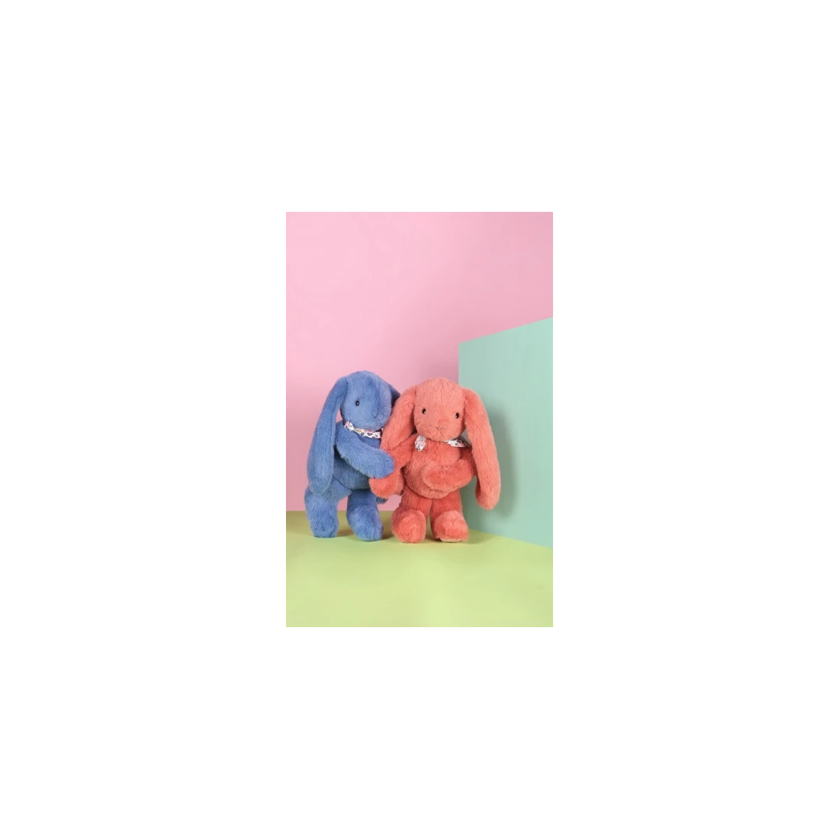DOUDOU ET COMPAGNIE DOUDOU pluszowy królik Lapin Fleurette  35 cm terakota