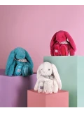 DOUDOU ET COMPAGNIE DOUDOU pluszowy królik Lapin Fleurette  35 cm turkus