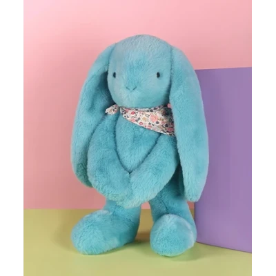 DOUDOU ET COMPAGNIE DOUDOU pluszowy królik Lapin Fleurette  50 cm turkus