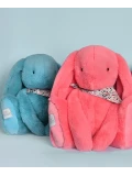 DOUDOU ET COMPAGNIE DOUDOU pluszowy królik Lapin Fleurette  50 cm turkus