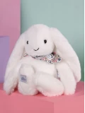 DOUDOU ET COMPAGNIE DOUDOU pluszowy królik Lapin Fleurette  25 cm biały