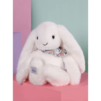 DOUDOU ET COMPAGNIE DOUDOU pluszowy królik Lapin Fleurette  25 cm biały