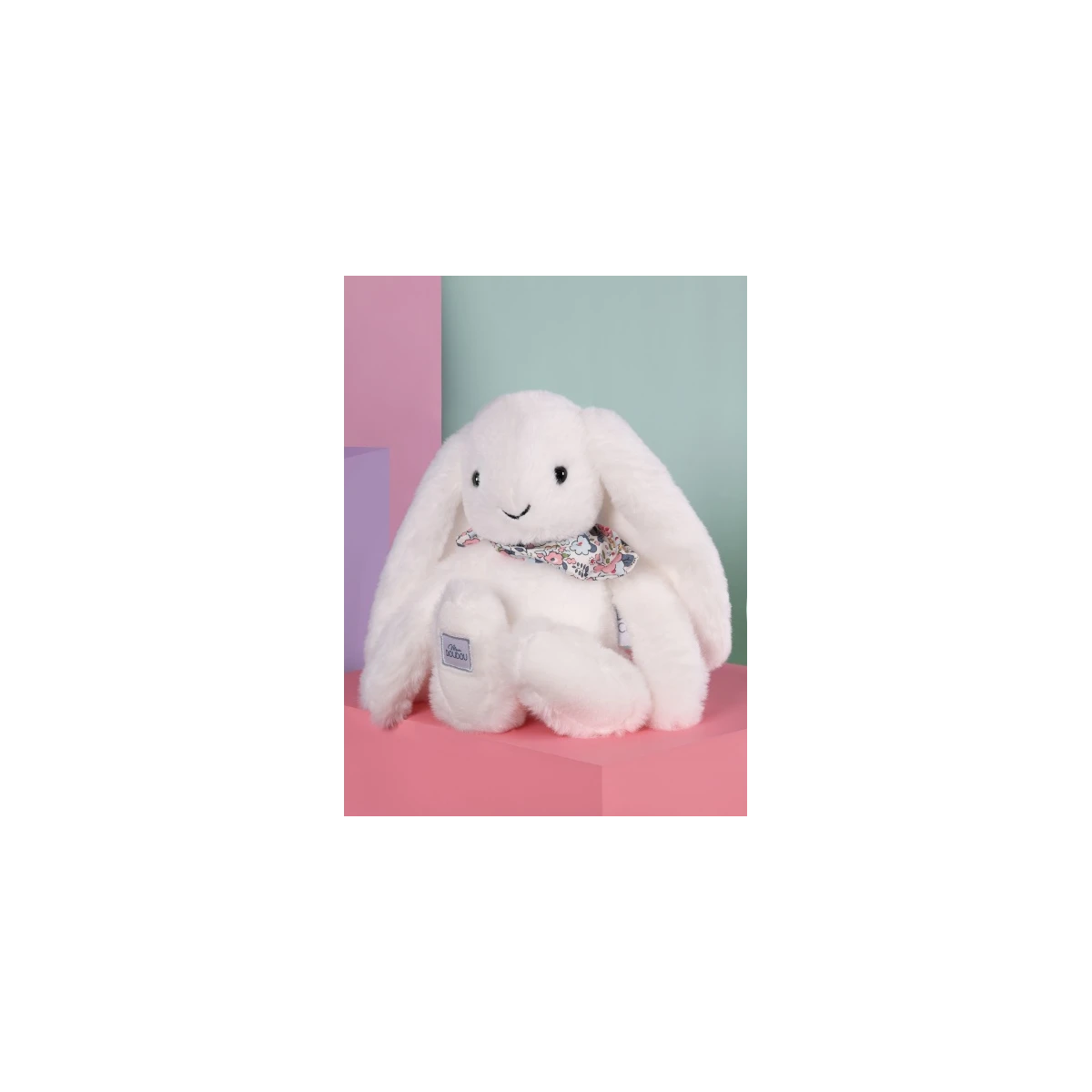 DOUDOU ET COMPAGNIE DOUDOU pluszowy królik Lapin Fleurette  25 cm biały