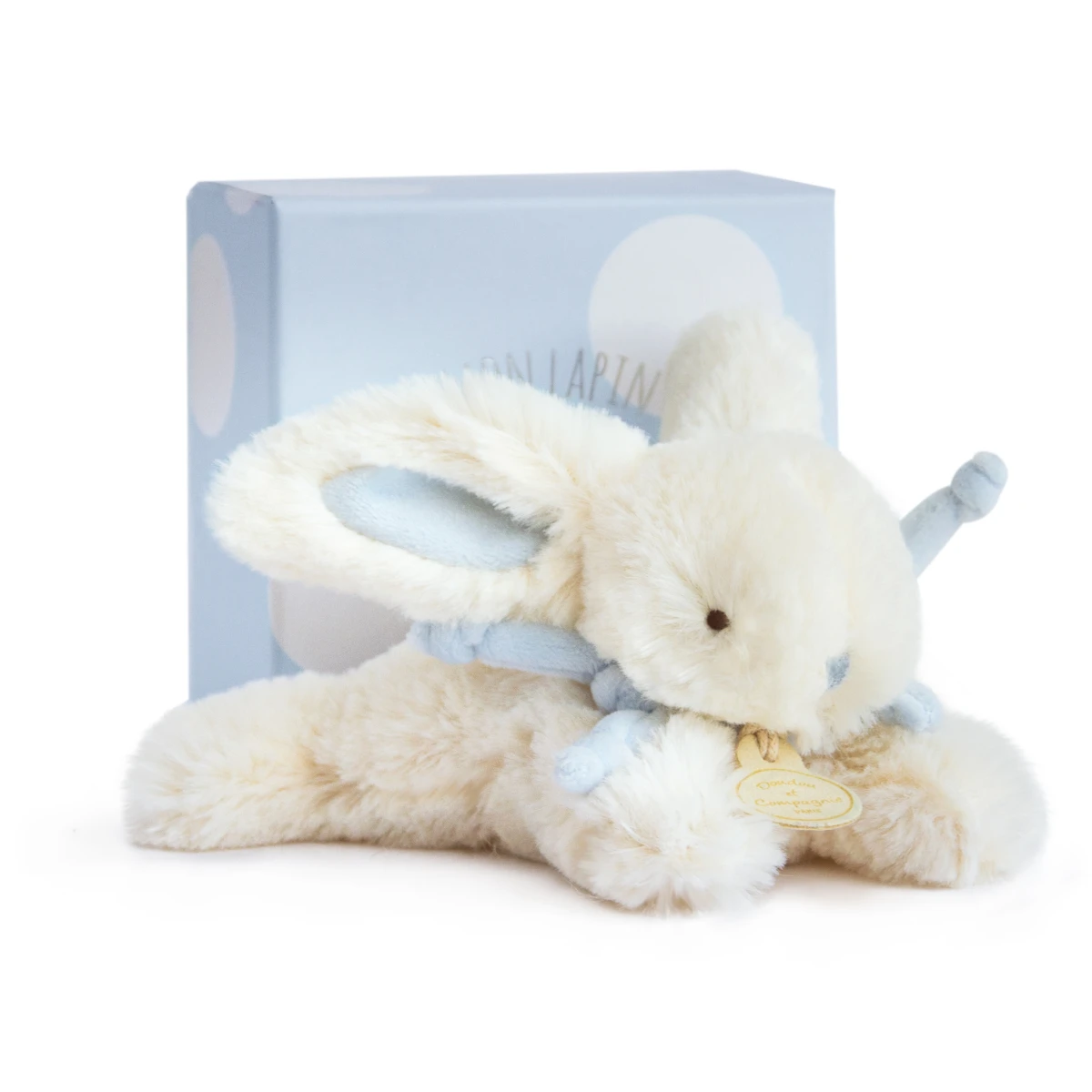 DOUDOU ET COMPAGNIE DOUDOU pluszowy królik Bonbon  16 cm niebieski