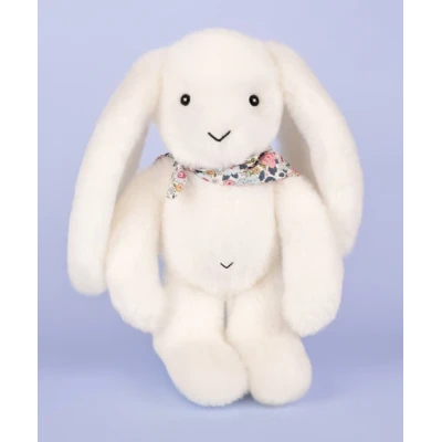 DOUDOU ET COMPAGNIE DOUDOU pluszowy królik Lapin Fleurette  25 cm biały