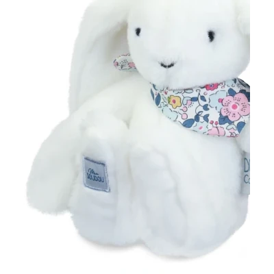 DOUDOU ET COMPAGNIE DOUDOU pluszowy królik Lapin Fleurette  25 cm biały