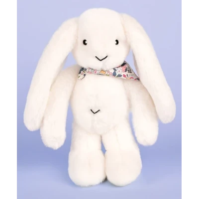 DOUDOU ET COMPAGNIE DOUDOU pluszowy królik Lapin Fleurette  35 cm biały