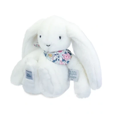 DOUDOU ET COMPAGNIE DOUDOU pluszowy królik Lapin Fleurette  25 cm biały