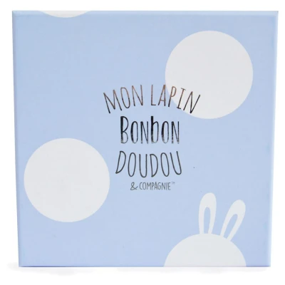 DOUDOU ET COMPAGNIE DOUDOU pluszowy królik Bonbon  16 cm niebieski