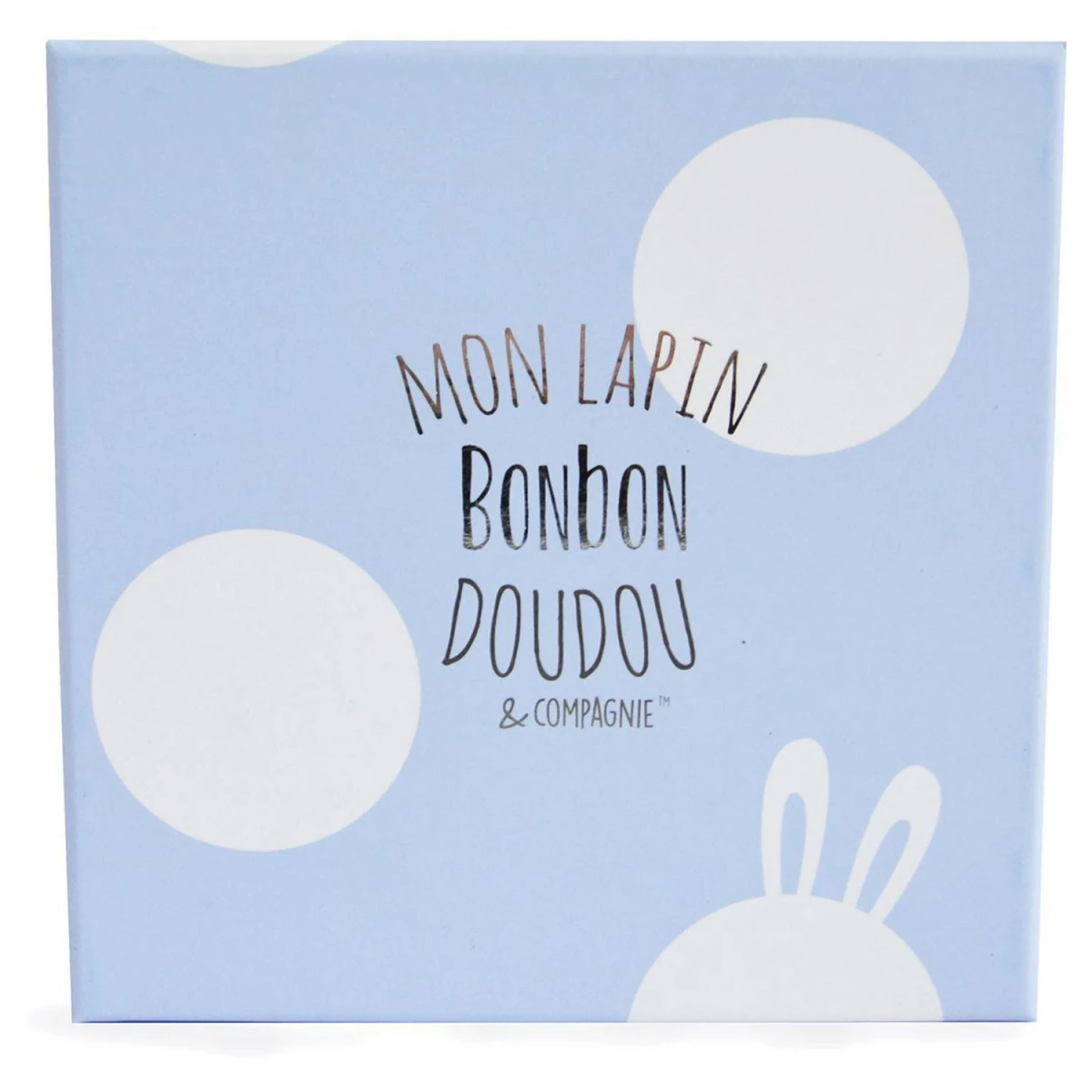 DOUDOU ET COMPAGNIE DOUDOU pluszowy królik Bonbon  16 cm niebieski