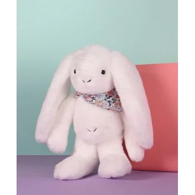 DOUDOU ET COMPAGNIE DOUDOU pluszowy królik Lapin Fleurette  35 cm biały