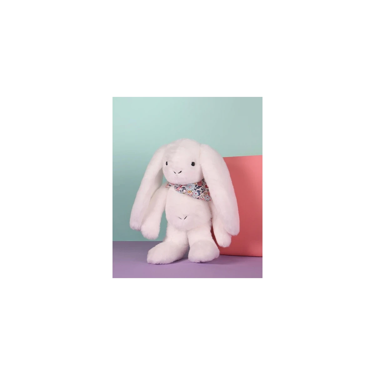 DOUDOU ET COMPAGNIE DOUDOU pluszowy królik Lapin Fleurette  35 cm biały