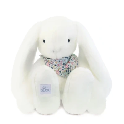 DOUDOU ET COMPAGNIE DOUDOU pluszowy królik Lapin Fleurette  50 cm biały