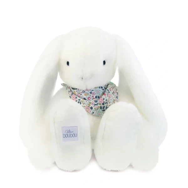 DOUDOU ET COMPAGNIE DOUDOU pluszowy królik Lapin Fleurette  50 cm biały