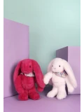 DOUDOU ET COMPAGNIE DOUDOU pluszowy królik Lapin Fleurette  35 cm biały