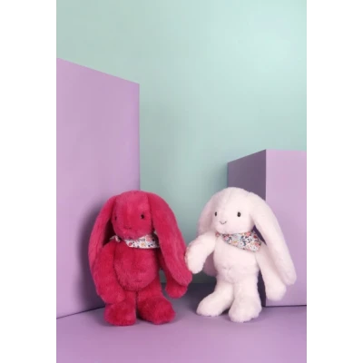 DOUDOU ET COMPAGNIE DOUDOU pluszowy królik Lapin Fleurette  35 cm biały